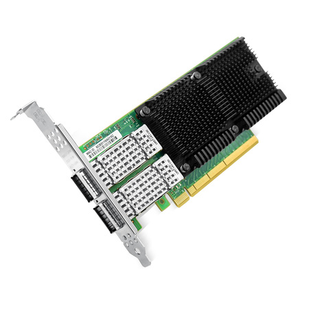 100GbE Network Card with Mellanox ConnectX-5 Ex Chipset, Dual-Port PCI Express 4.0 (16GT/s) x16