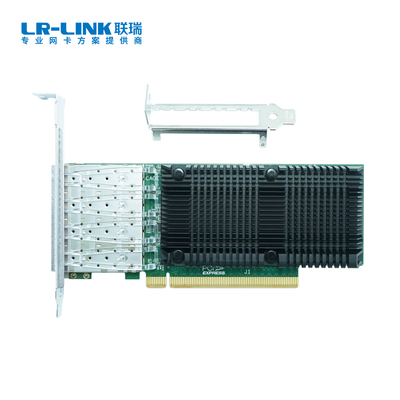 PCIe x16 四光口25G SFP28以太网网络适配器（基于Intel主控）
